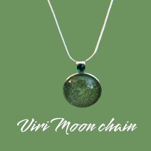 Scent & Gems, Viri moon pendant (necklace & earrings set)